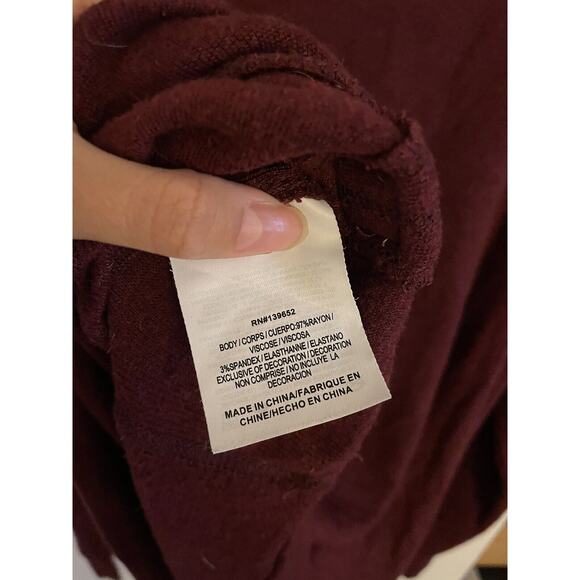 Surf Side Supply Sweater Mens 2XL Crew Neck Knit Burgundy Relaxed Fit Stretch - Picture 6 of 7